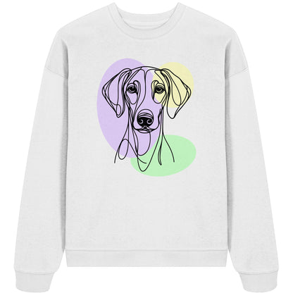 Line Art - Süßer Dobermann - Organic Oversize Sweatshirt