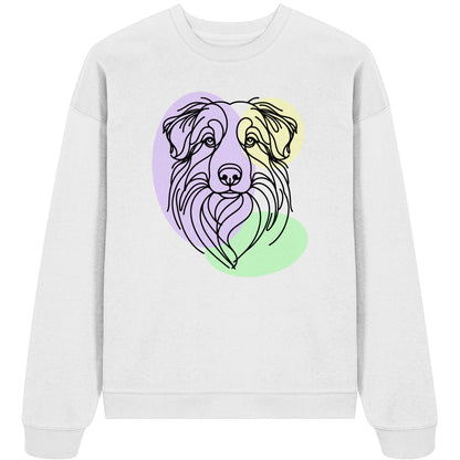Line Art - Süßer Australian Shepherd - Organic Oversize Sweatshirt