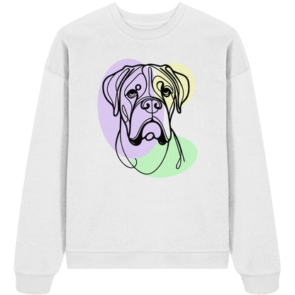 Line Art - Süßer Boxer - Organic Oversize Sweatshirt
