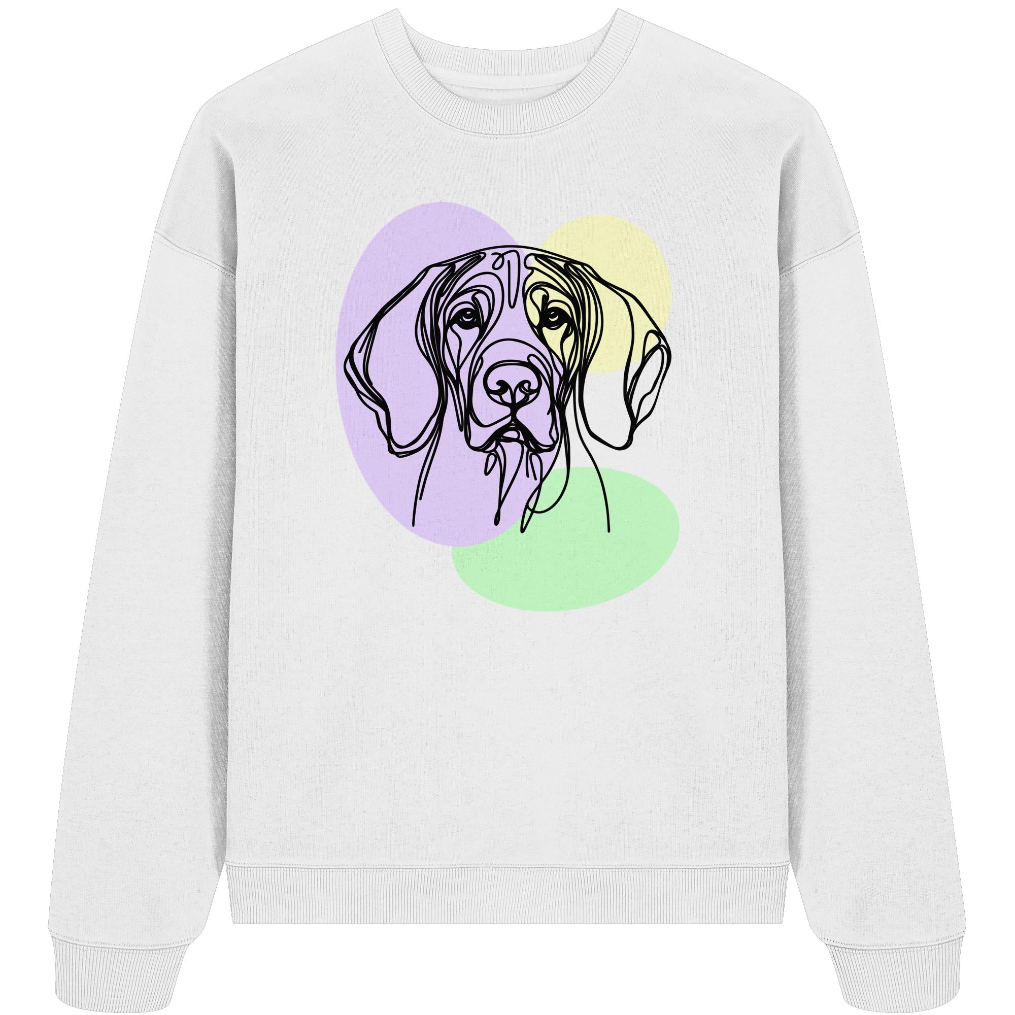 Line Art - Süßer Bayerischer Gebirgsschweißhund - Organic Oversize Sweatshirt