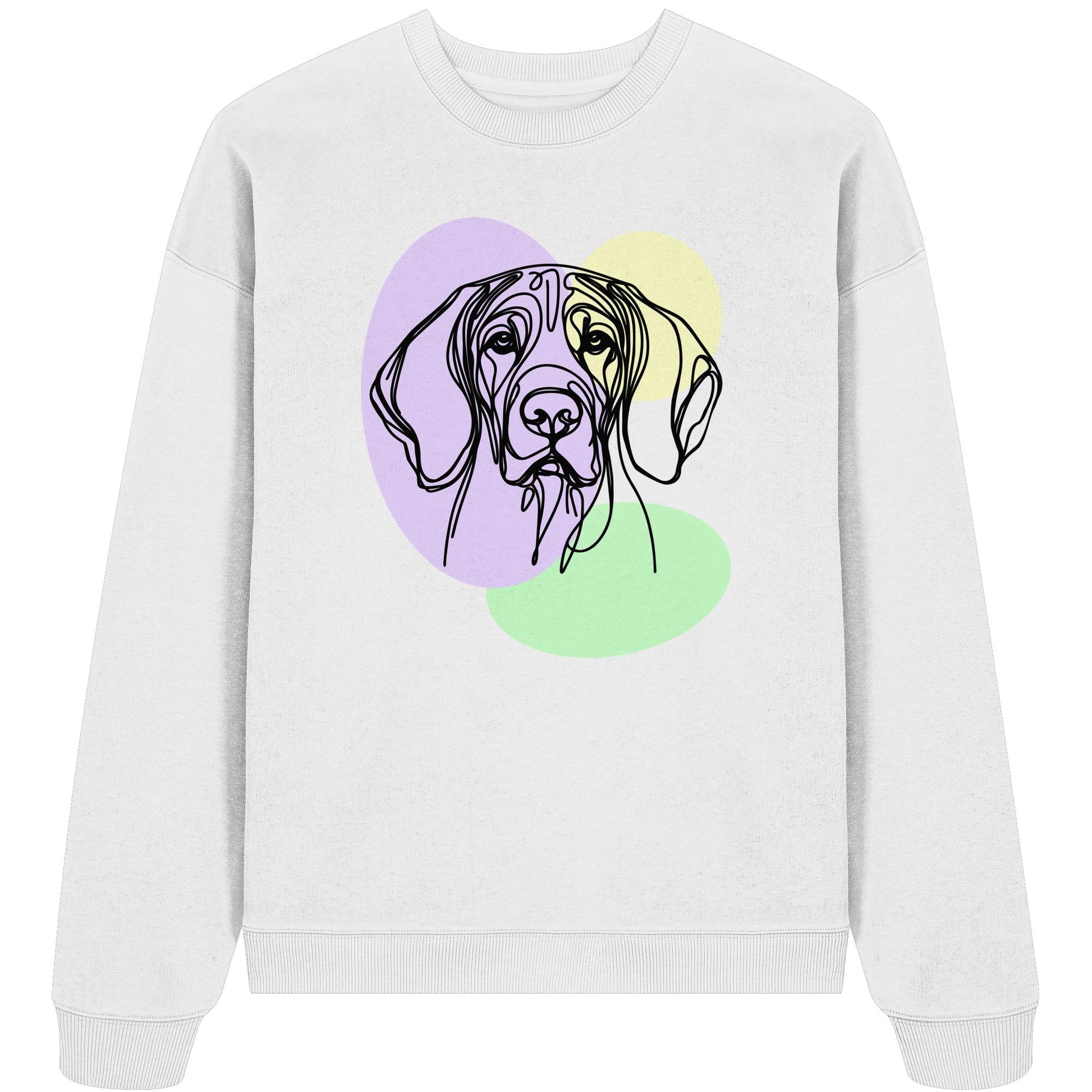 Line Art - Süßer Bayerischer Gebirgsschweißhund - Organic Oversize Sweatshirt