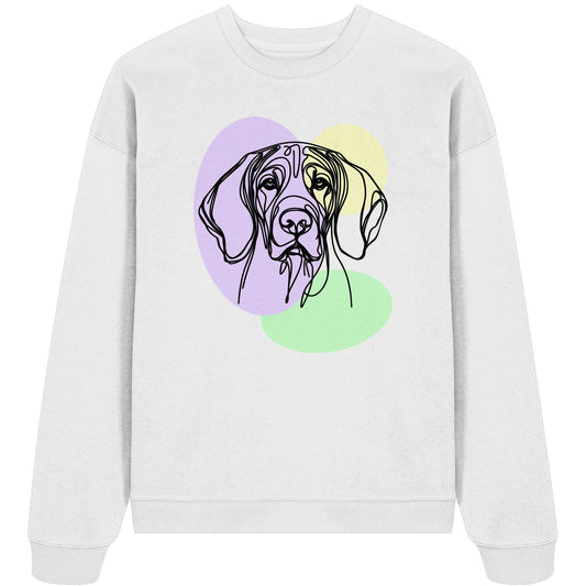 Line Art - Süßer Bayerischer Gebirgsschweißhund - Organic Oversize Sweatshirt