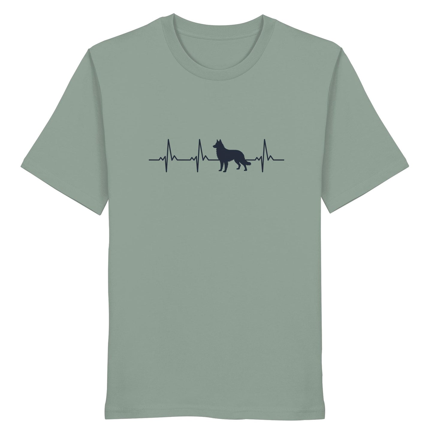 Herzschlag Weißer Schäferhund - Organic Shirt