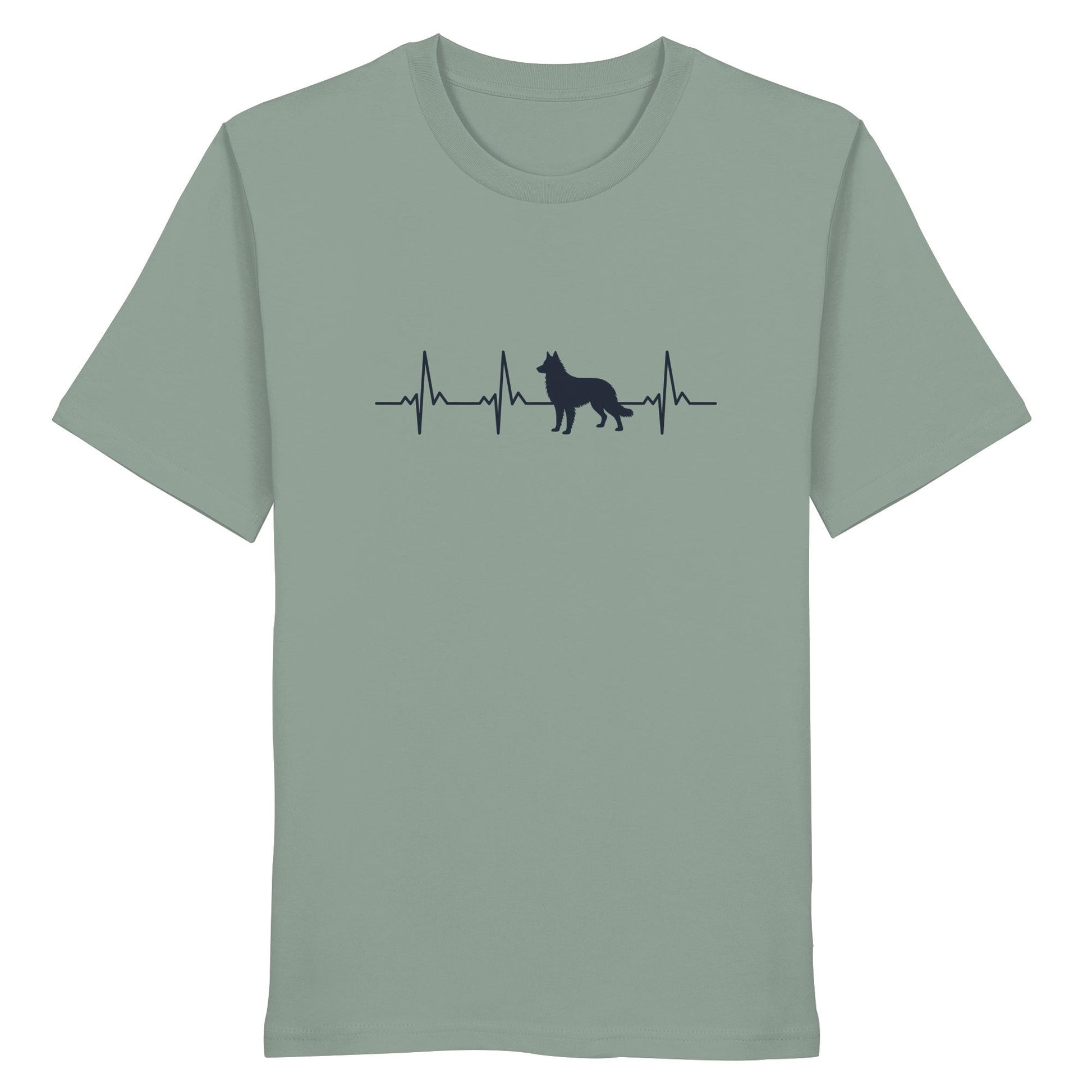 Herzschlag Weißer Schäferhund - Organic Shirt