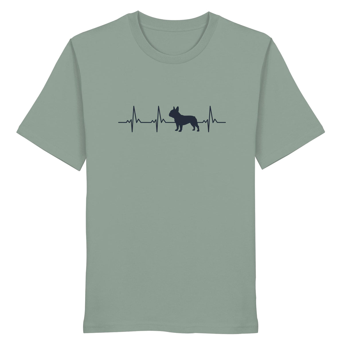 Herzschlag Französische Bulldogge - Organic Shirt
