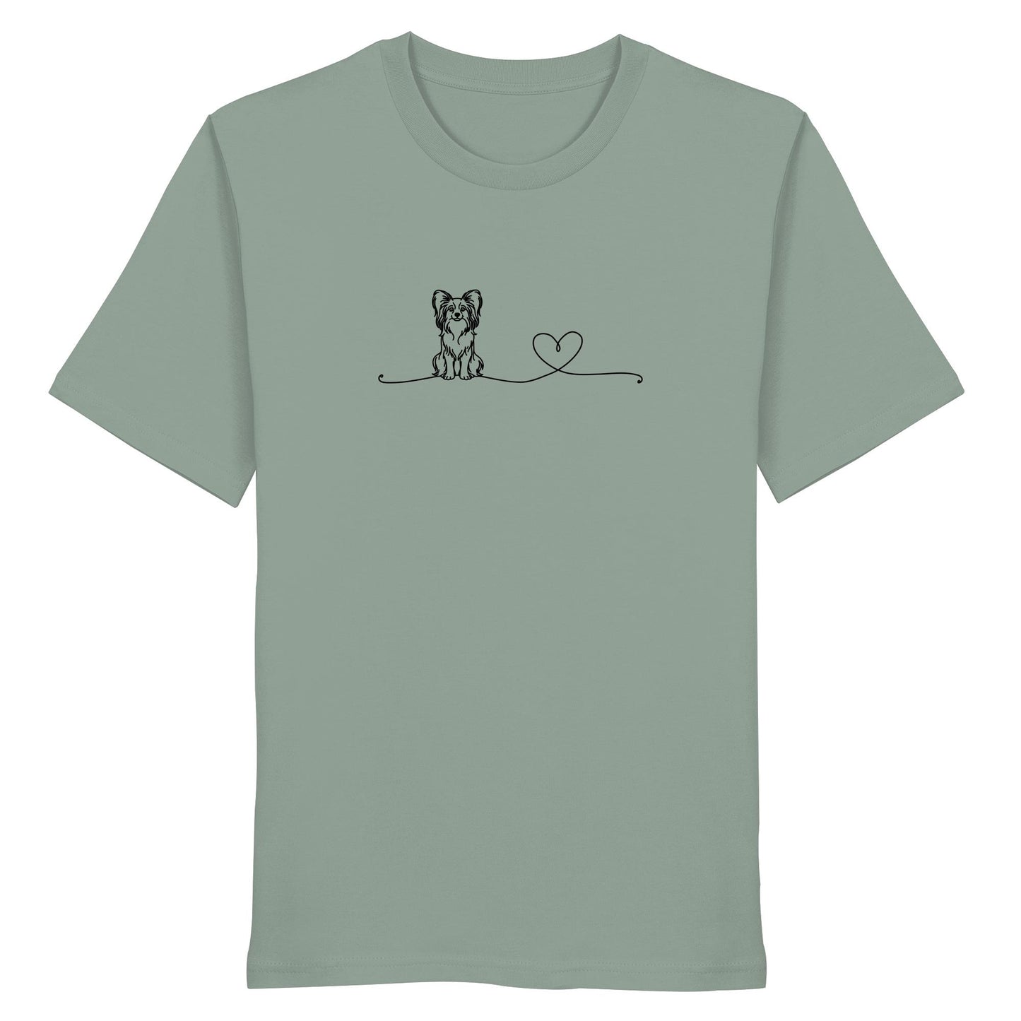 Line Art - Papillon mit Herz - Organic Shirt