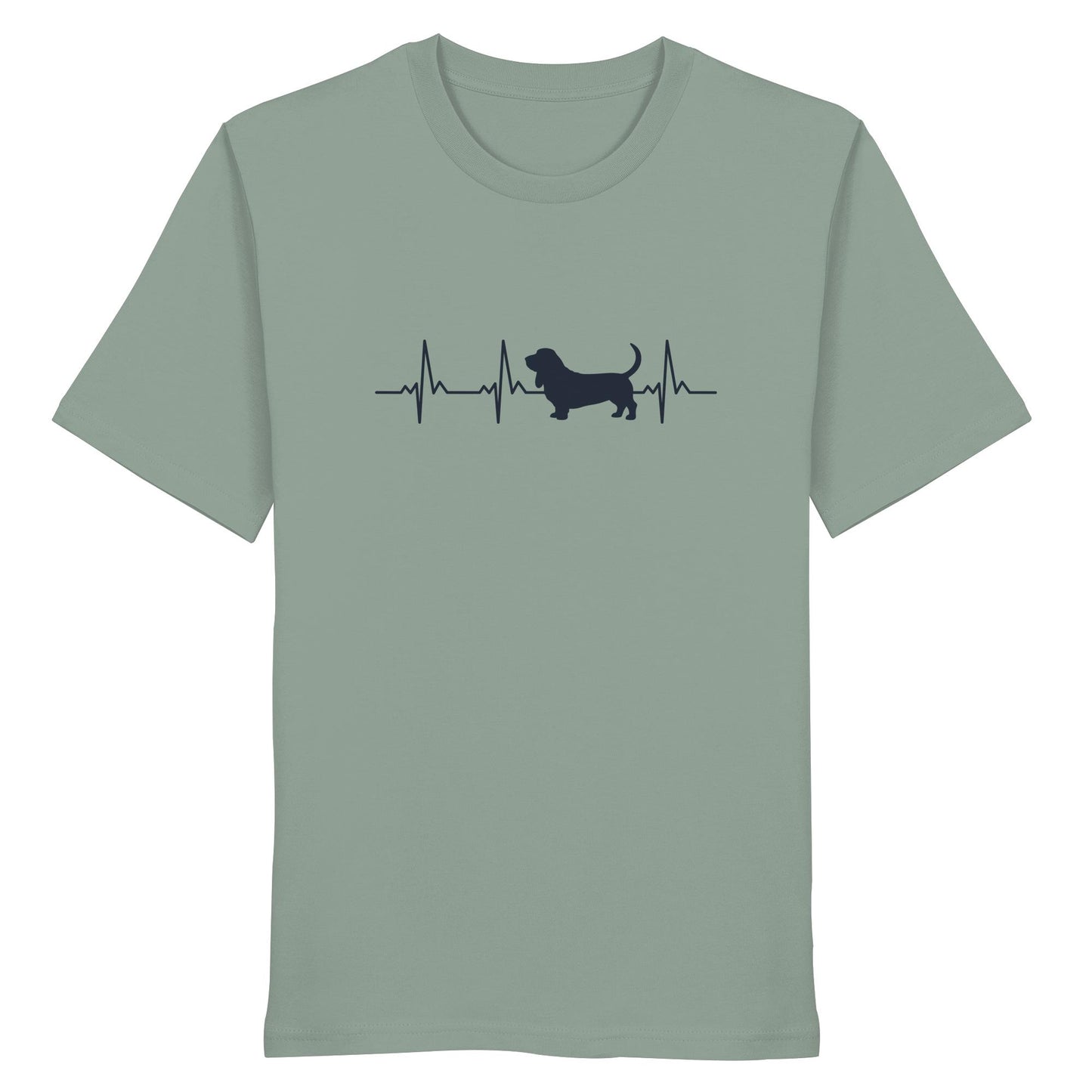 Herzschlag Basset Hound - Organic Shirt