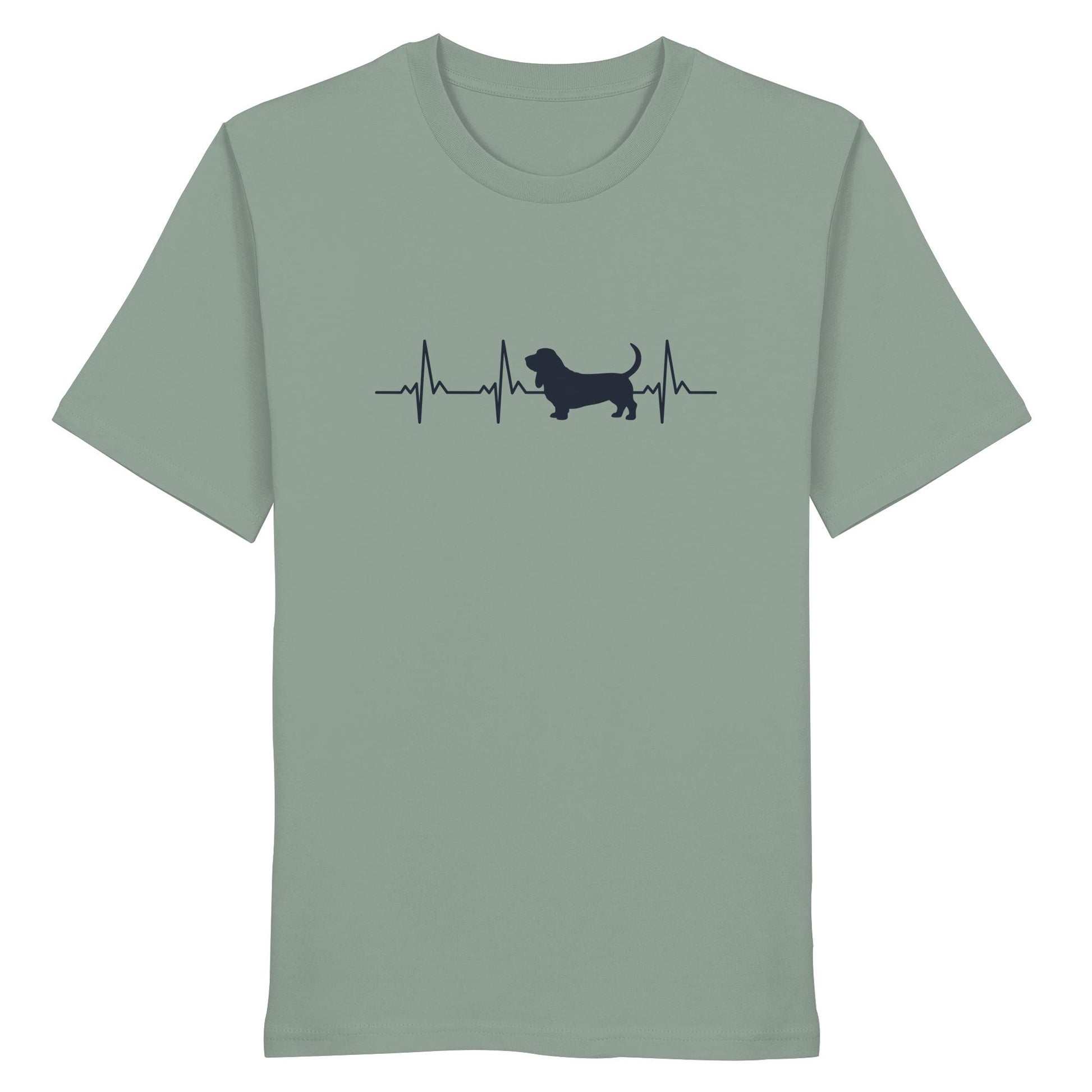 Herzschlag Basset Hound - Organic Shirt