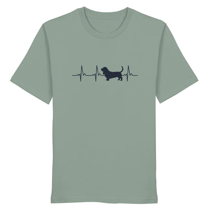 Herzschlag Basset Hound - Organic Shirt