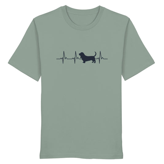 Herzschlag Basset Hound - Organic Shirt