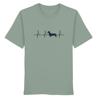 Herzschlag Dackel (Kurzhaar) - Organic Shirt