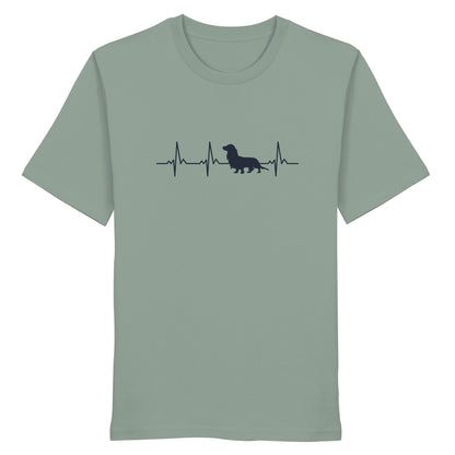 Herzschlag Dackel (Langhaar) - Organic Shirt