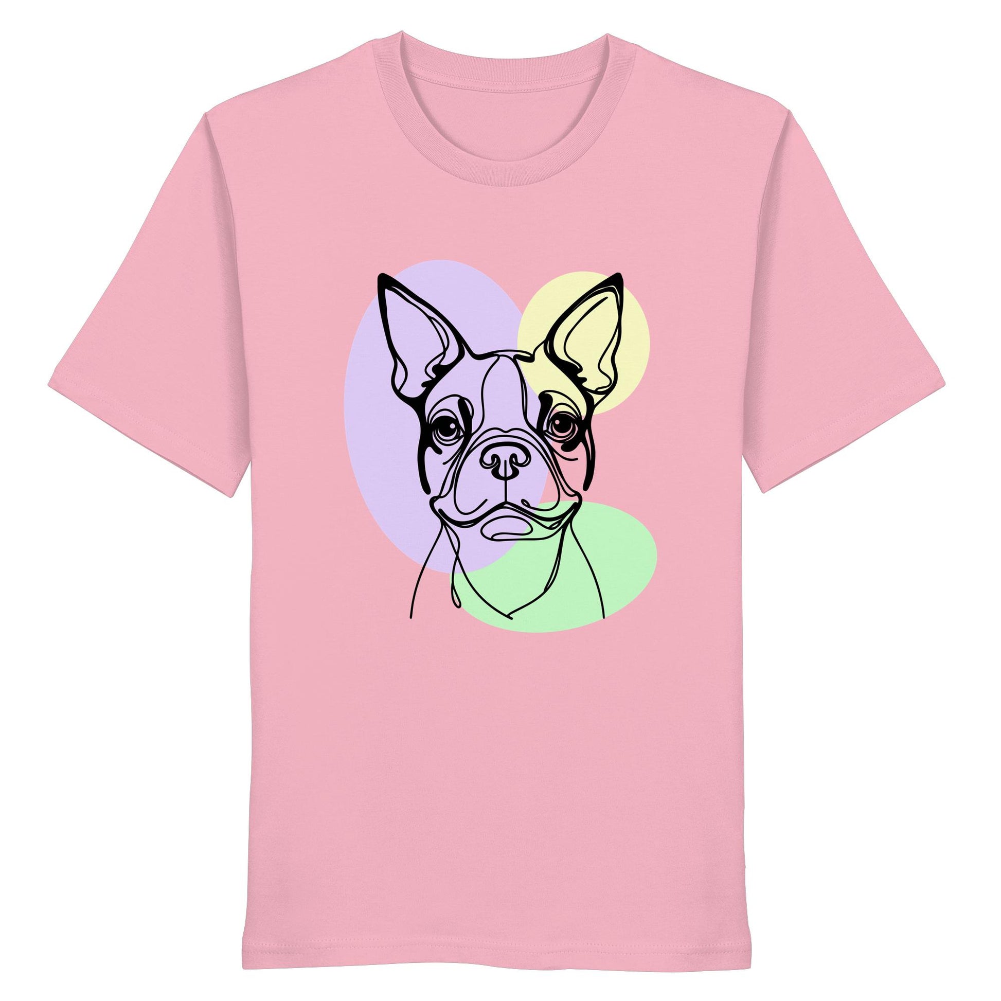 Line Art - Süßer Boston Terrier - Organic Shirt