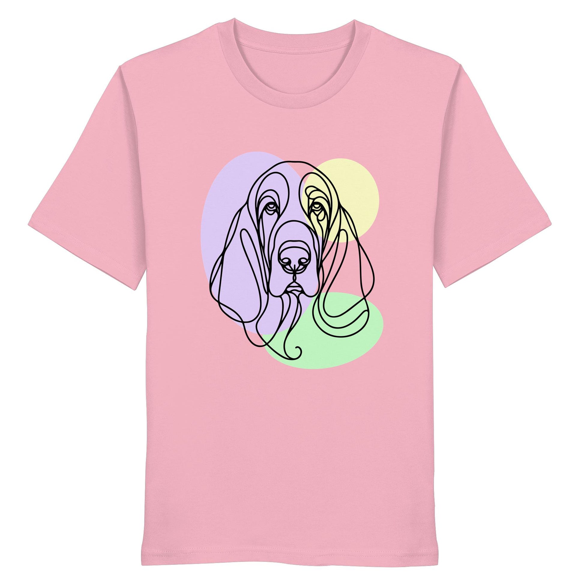 Line Art - Süßer Basset Hound - Organic Shirt