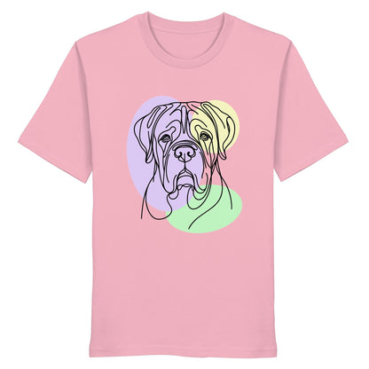 Line Art - Süße Bordeauxdogge - Organic Shirt