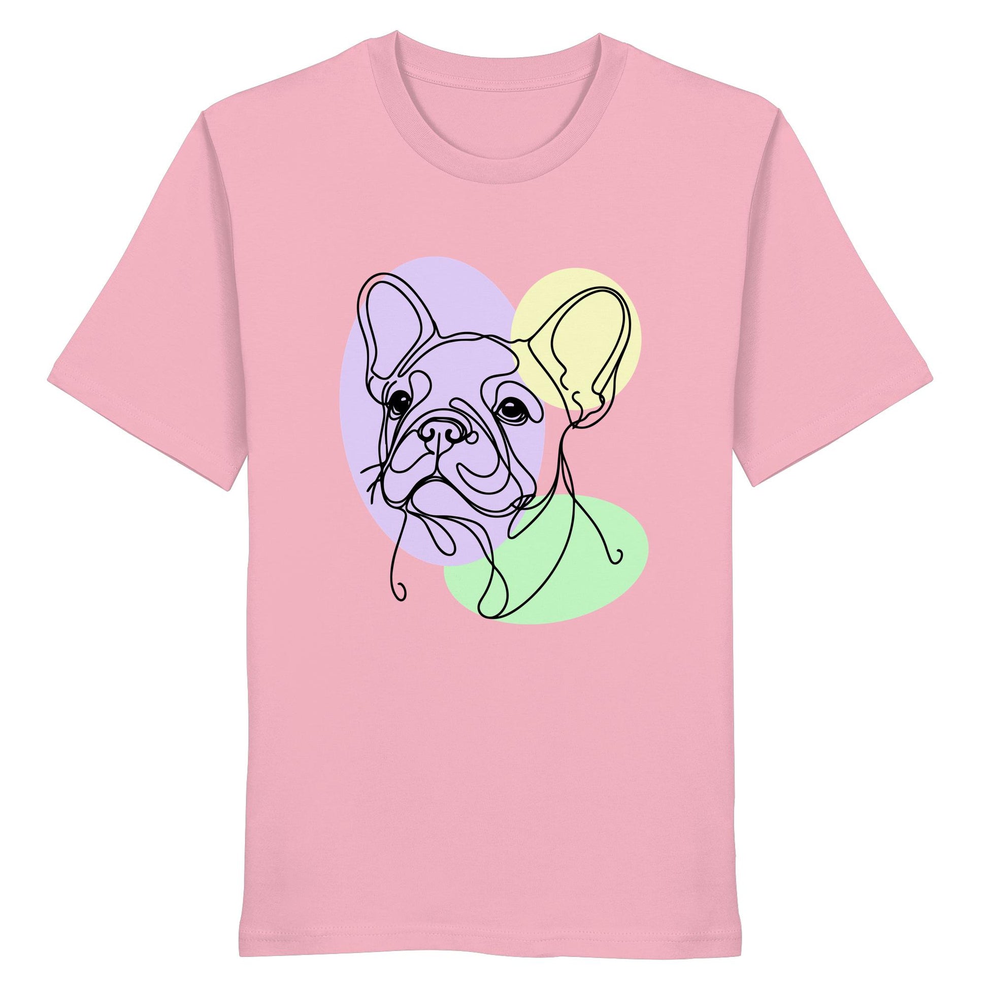 Line Art - Süße Französische Bulldogge - Organic Shirt