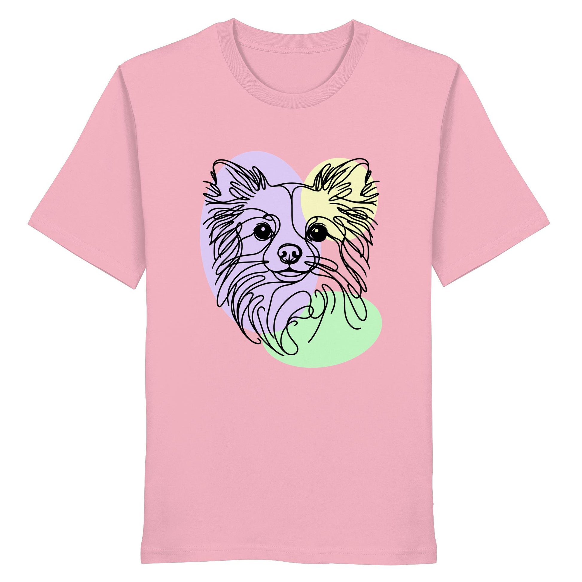 Line Art - Süßer Chihuahua (Langhaar) - Organic Shirt