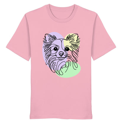 Line Art - Süßer Chihuahua (Langhaar) - Organic Shirt