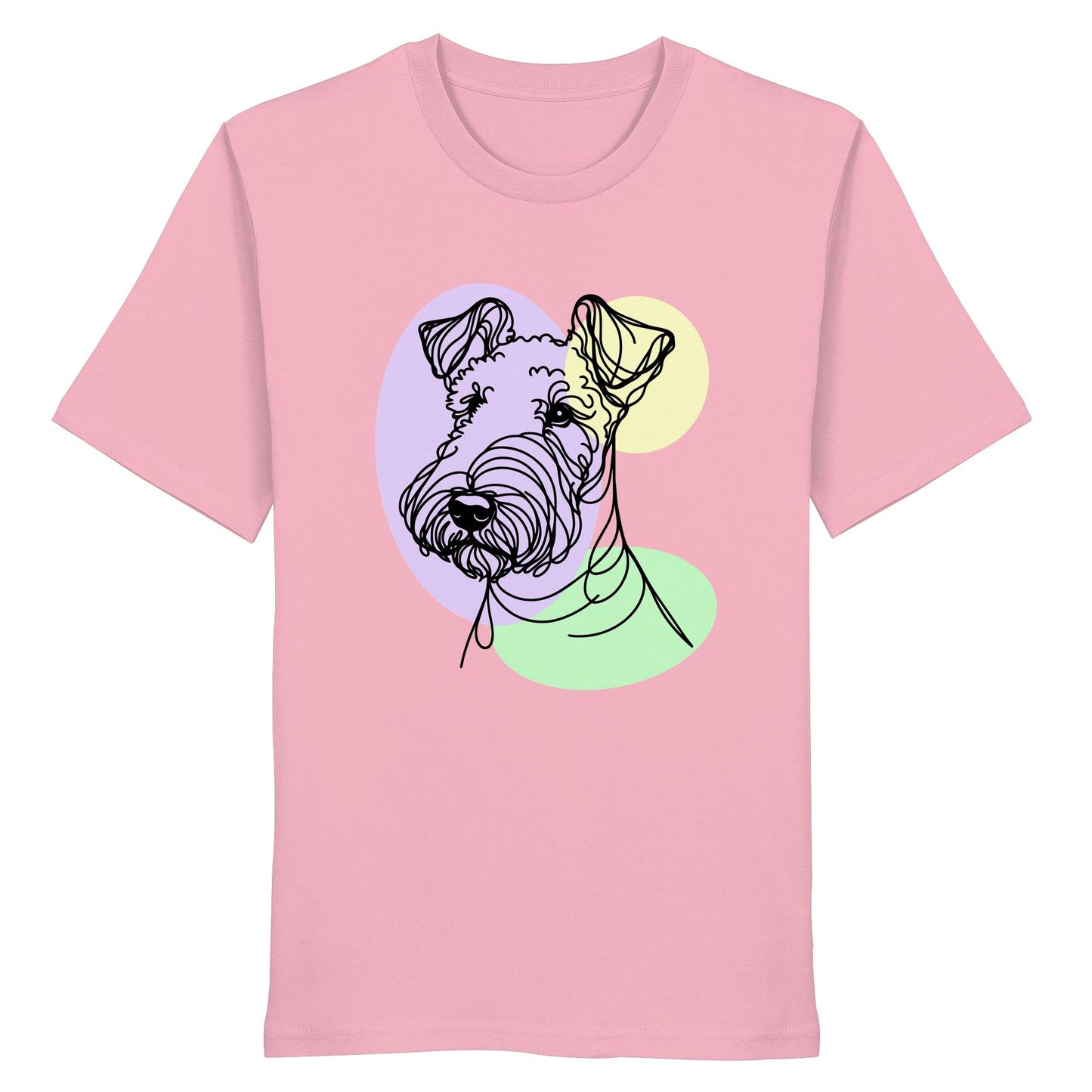 Line Art - Süßer Airedale Terrier - Organic Shirt