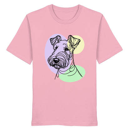 Line Art - Süßer Airedale Terrier - Organic Shirt