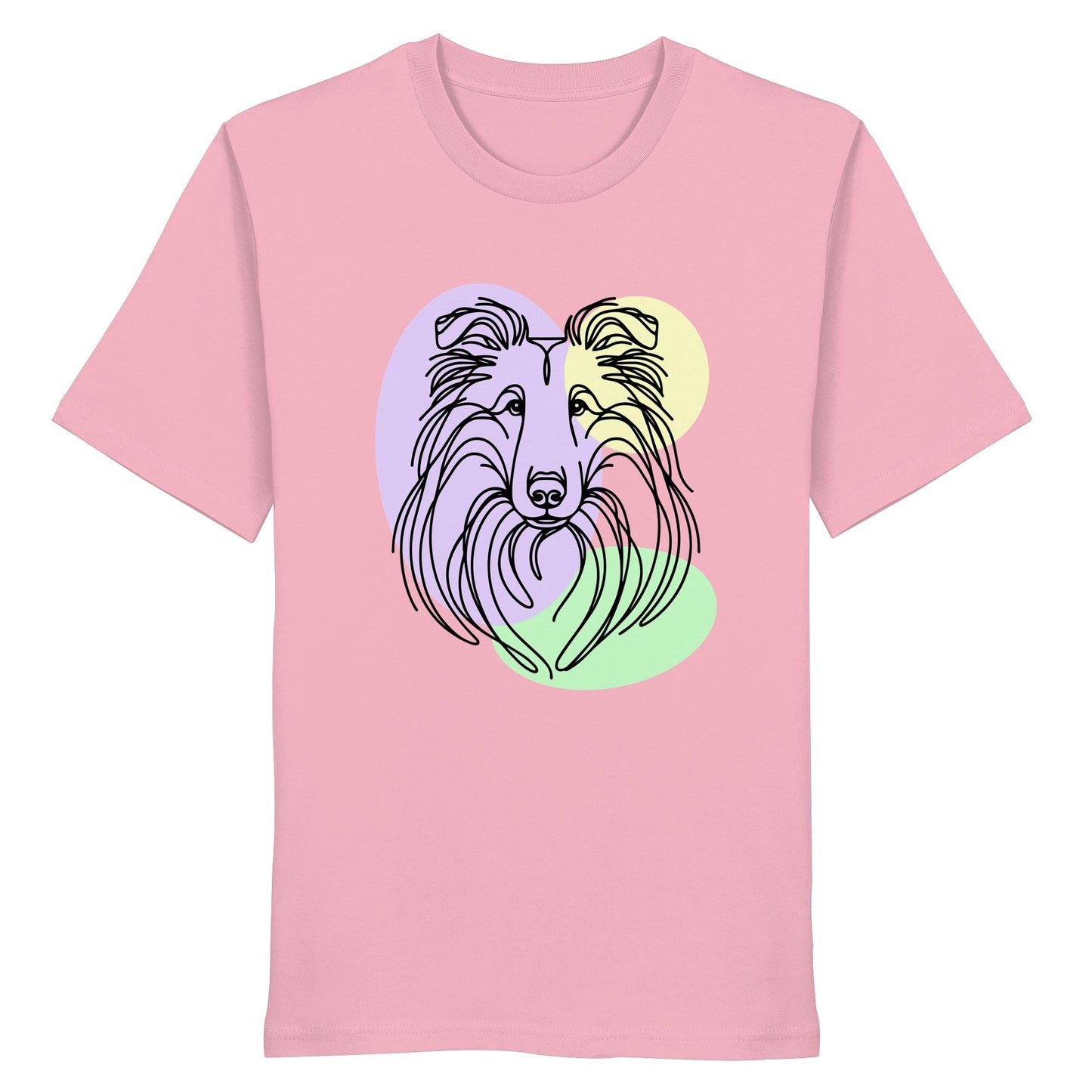 Line Art - Süßer Collie - Organic Shirt