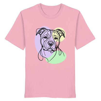Line Art - Süßer American Staffordshire Terrier - Organic Shirt
