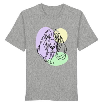 Line Art - Süßer Basset Hound - Organic Shirt