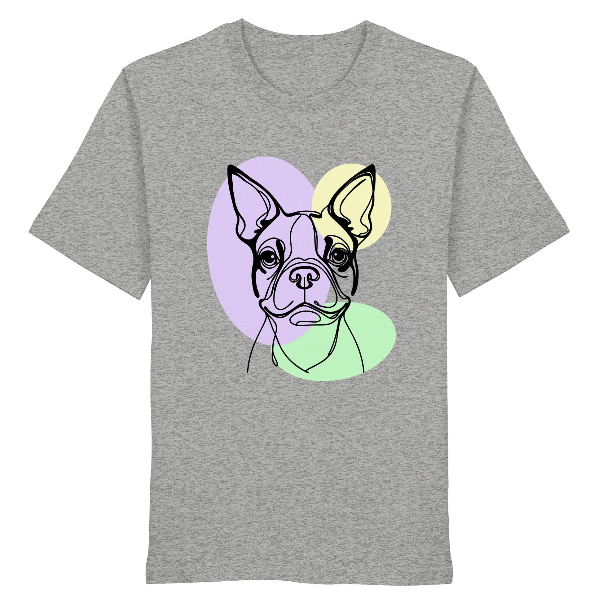 Line Art - Süßer Boston Terrier - Organic Shirt