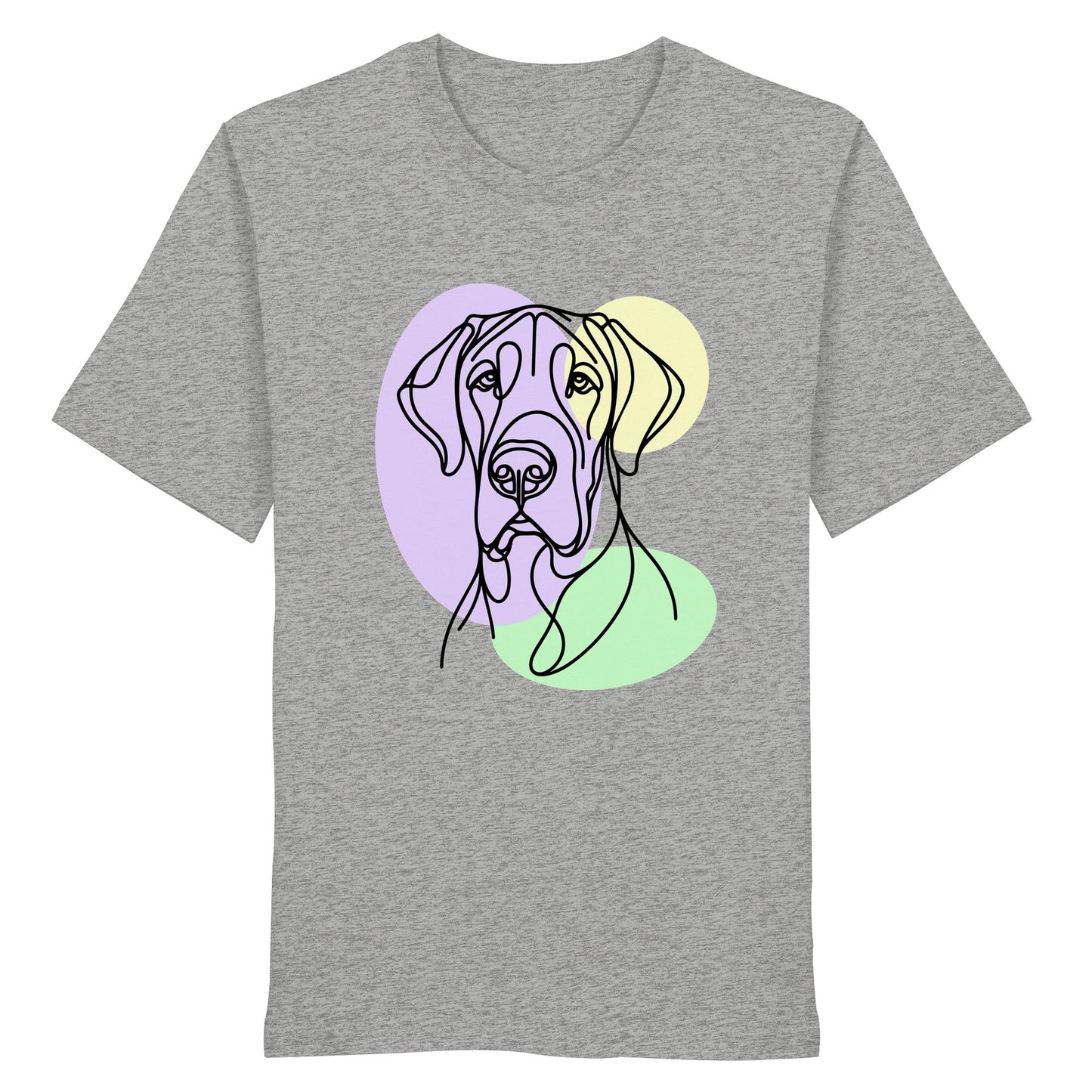 Line Art - Süße Deutsche Dogge - Organic Shirt