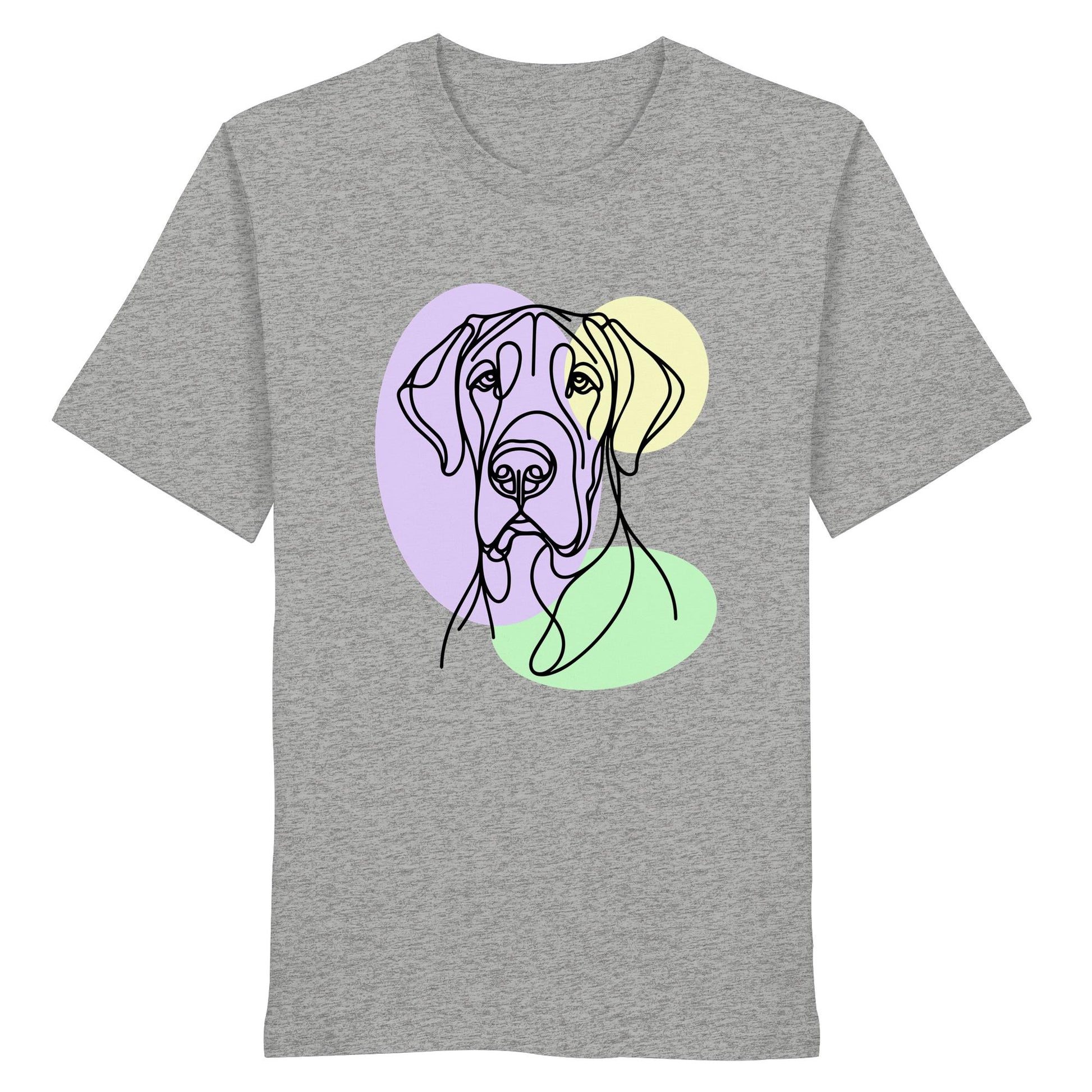 Line Art - Süße Deutsche Dogge - Organic Shirt
