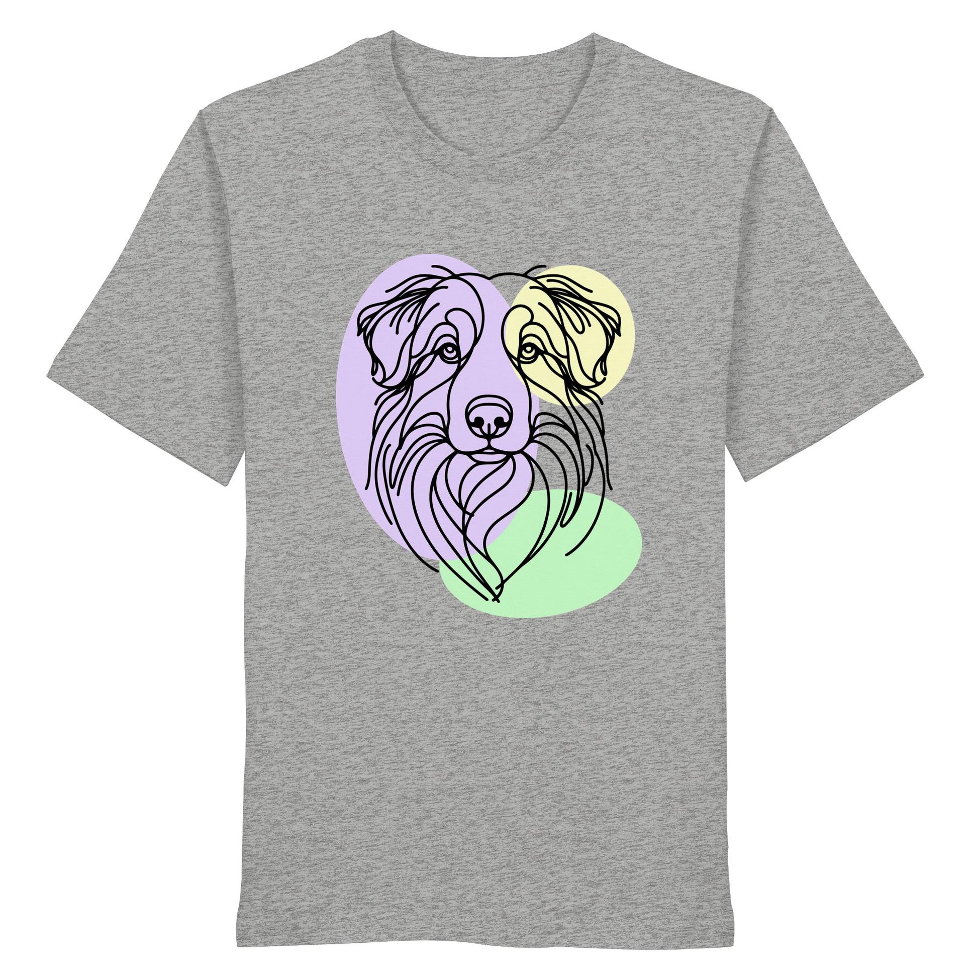 Line Art - Süßer Australian Shepherd - Organic Shirt