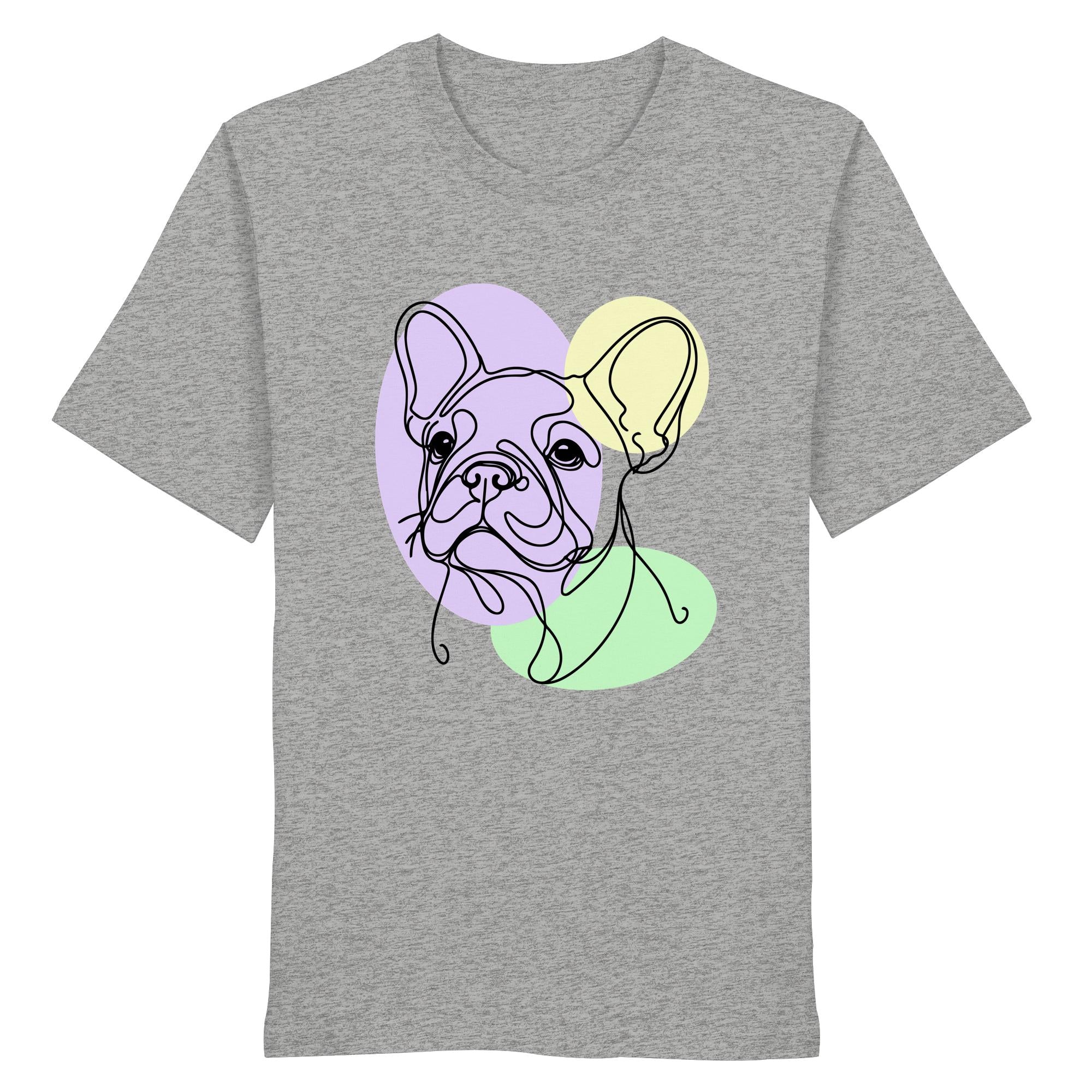 Line Art - Süße Französische Bulldogge - Organic Shirt