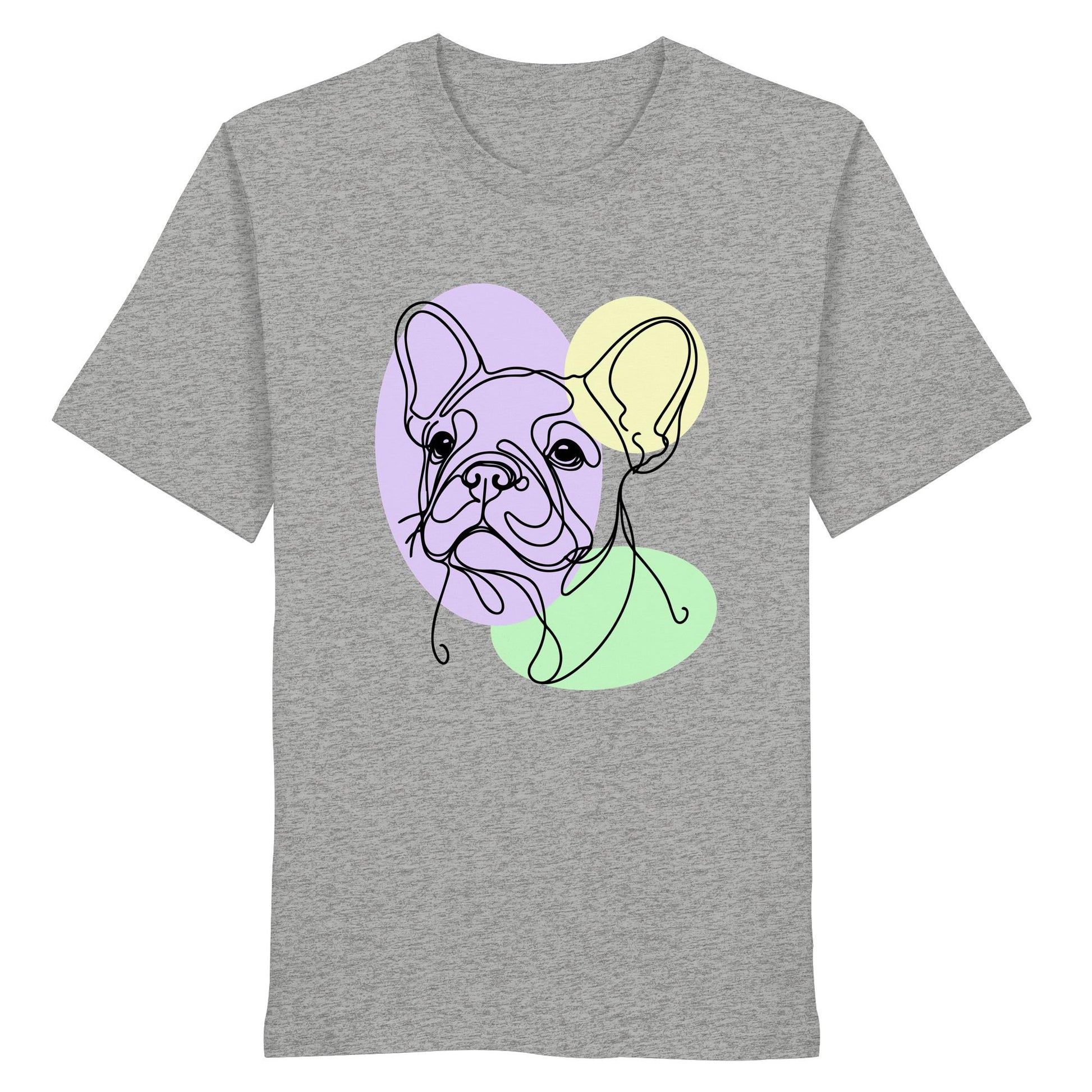 Line Art - Süße Französische Bulldogge - Organic Shirt