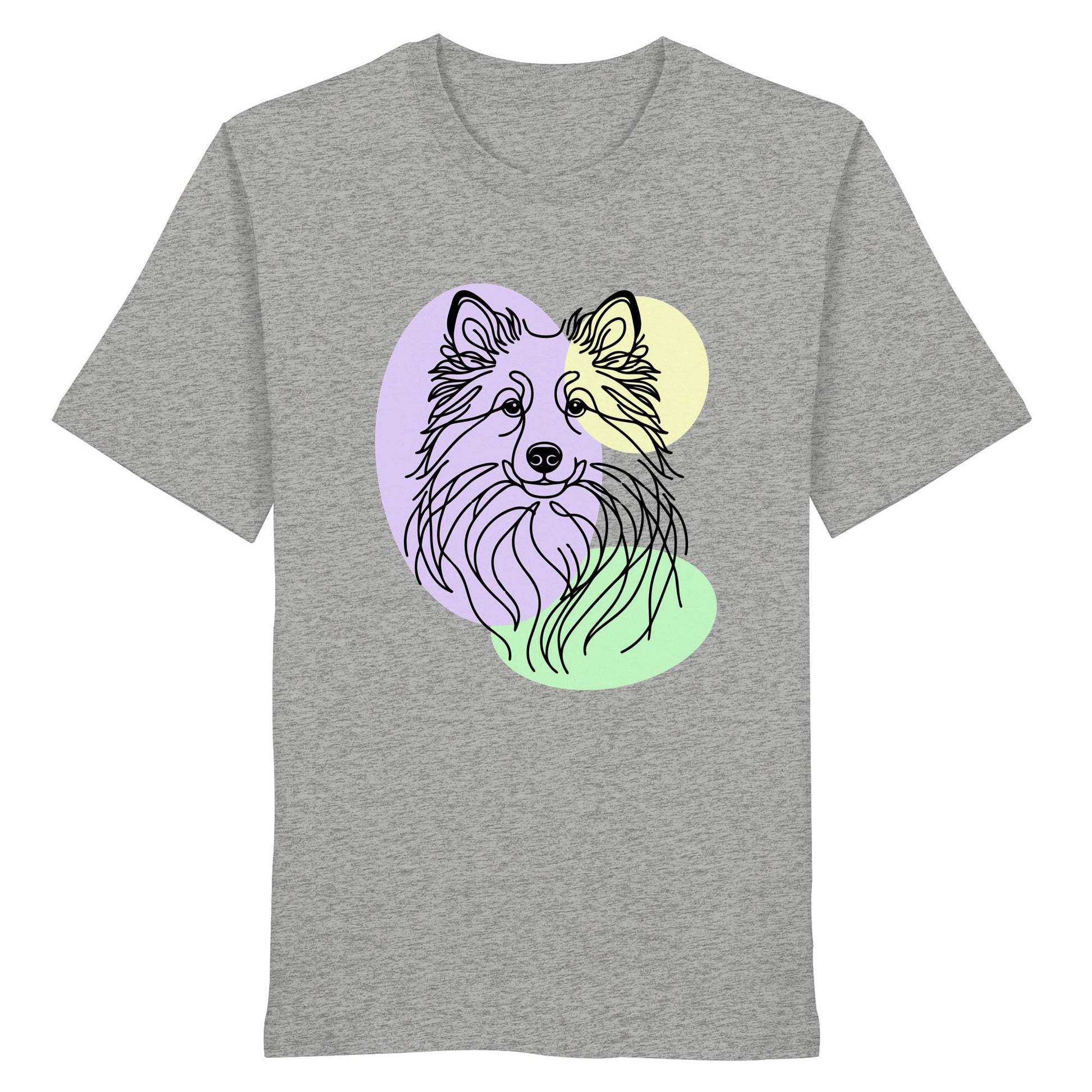Line Art - Süßer Islandhund - Organic Shirt
