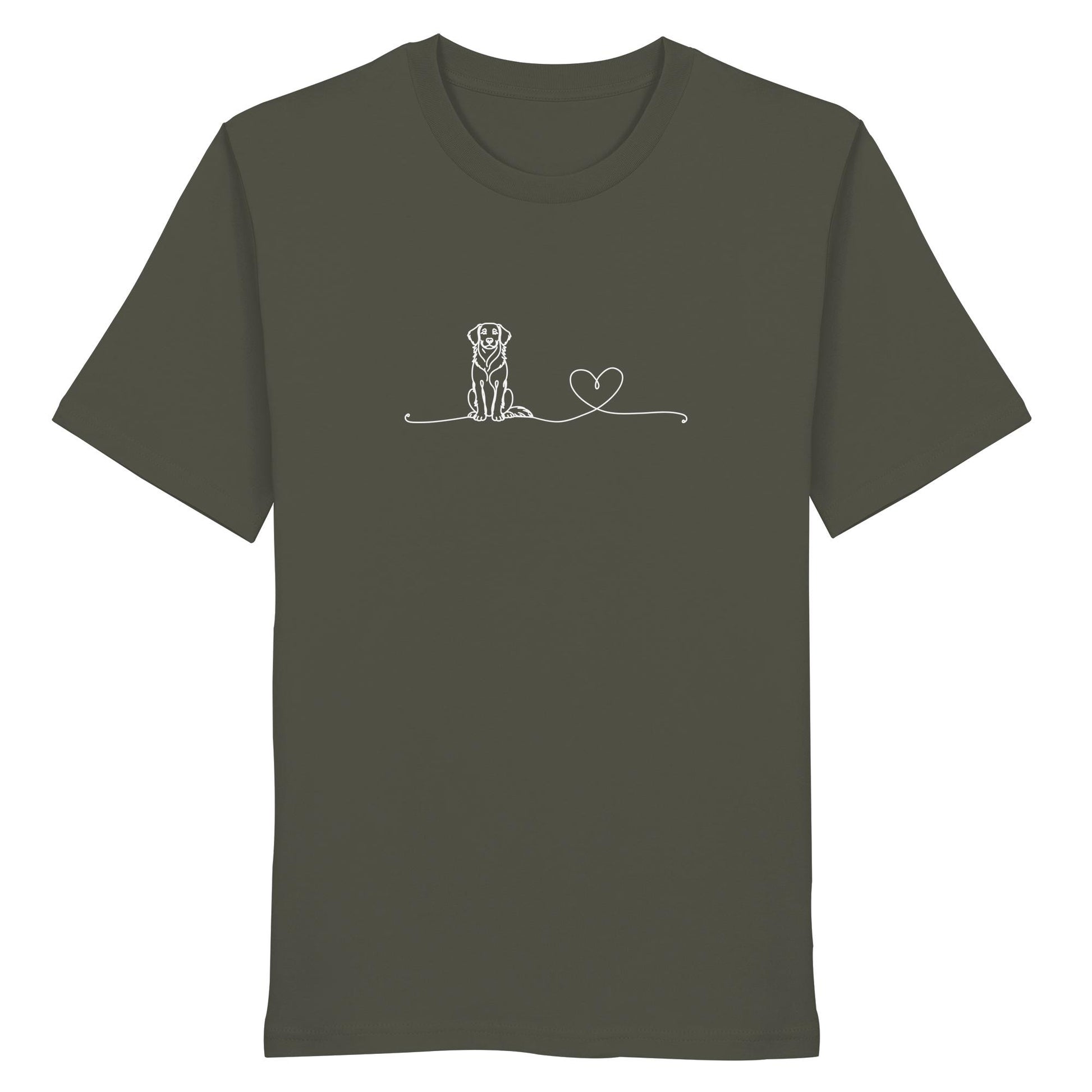 Line Art - Nova Scotia Duck Tolling Retriever mit Herz - Organic Shirt