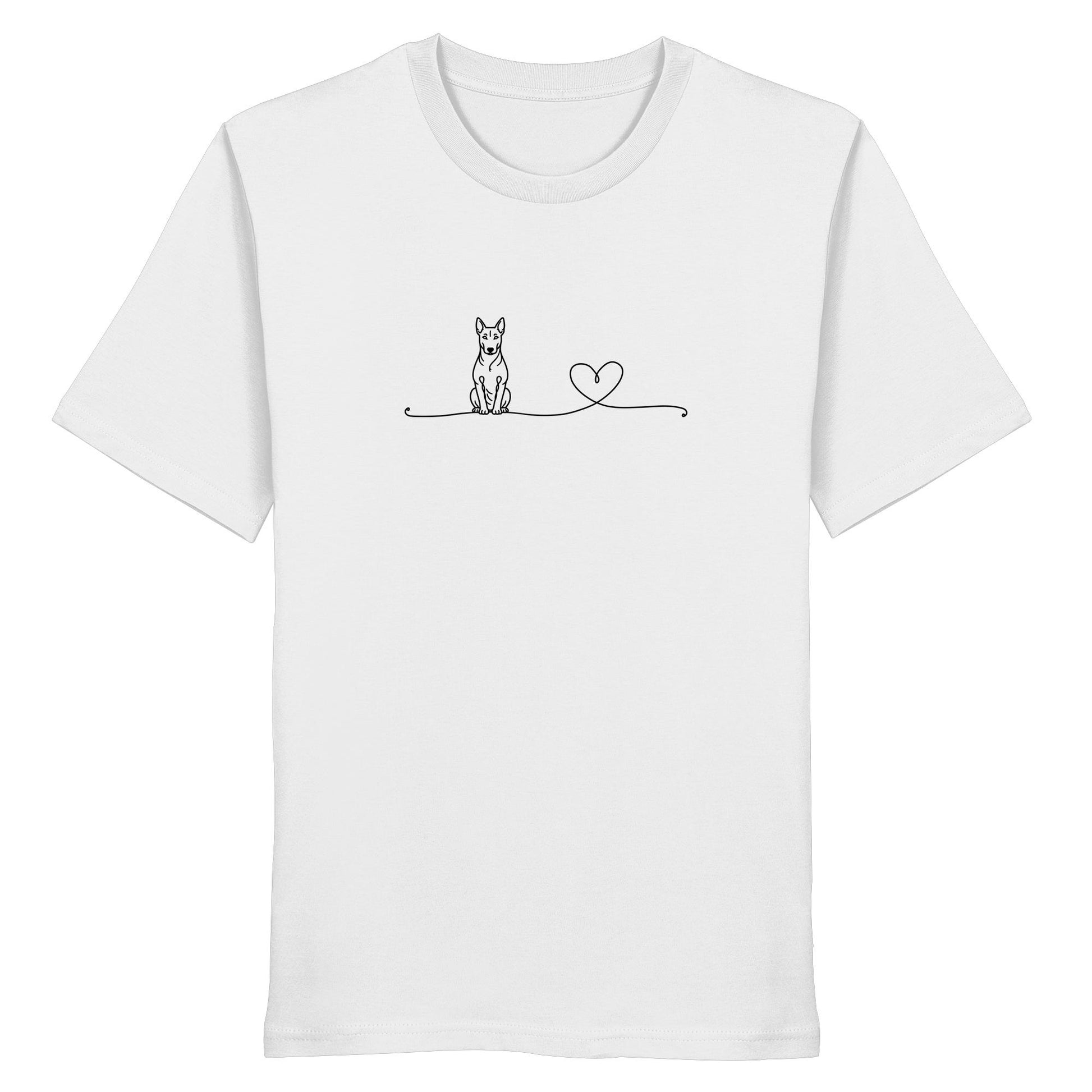 Line Art - Bullterrier mit Herz - Organic Shirt