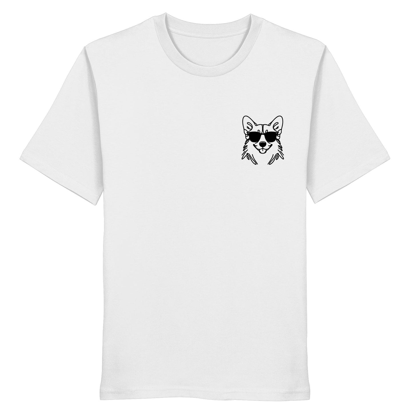 Line Art - Cooler Corgi - Organic Shirt