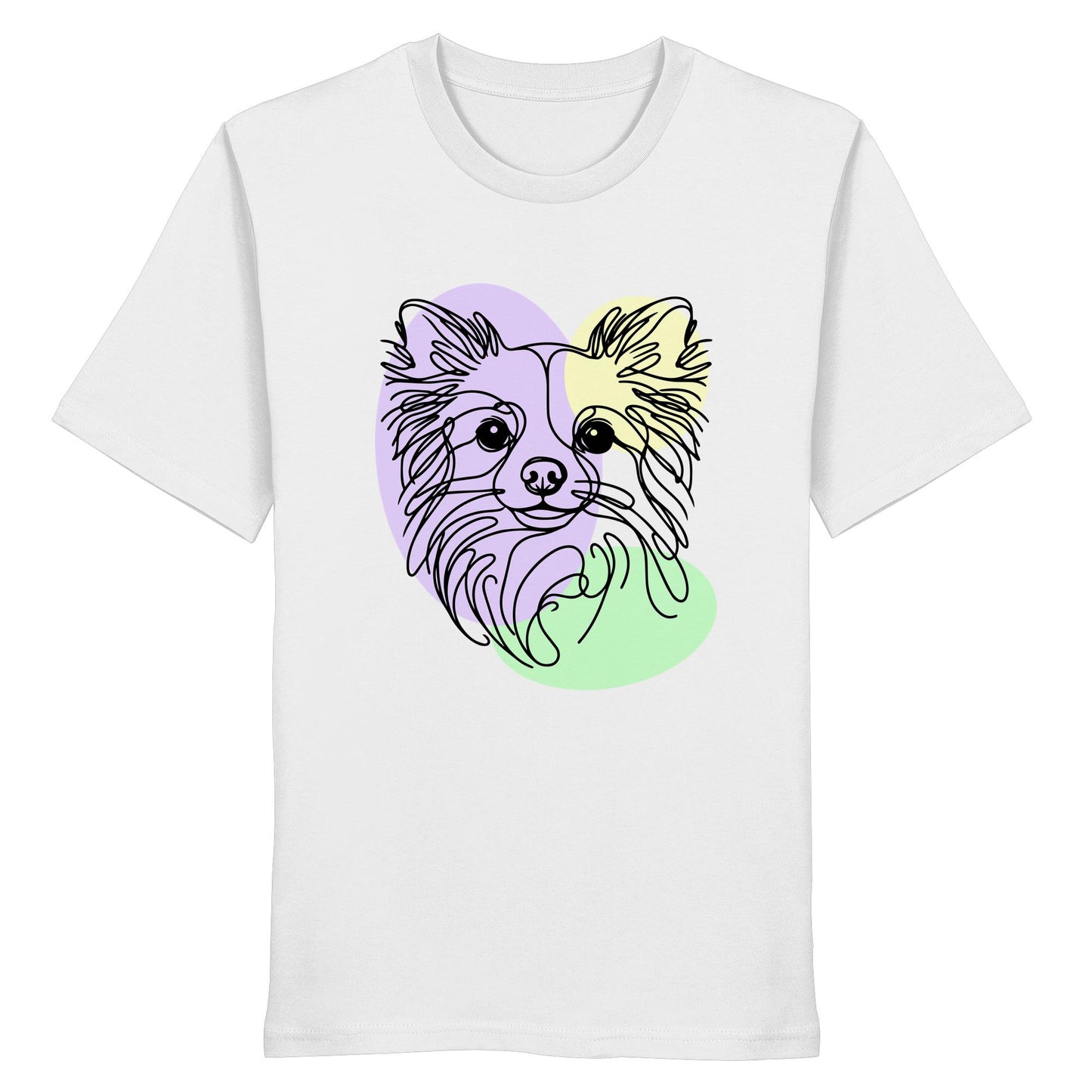 Line Art - Süßer Chihuahua (Langhaar) - Organic Shirt