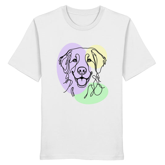 Line Art - Süßer Golden Retriever - Organic Shirt