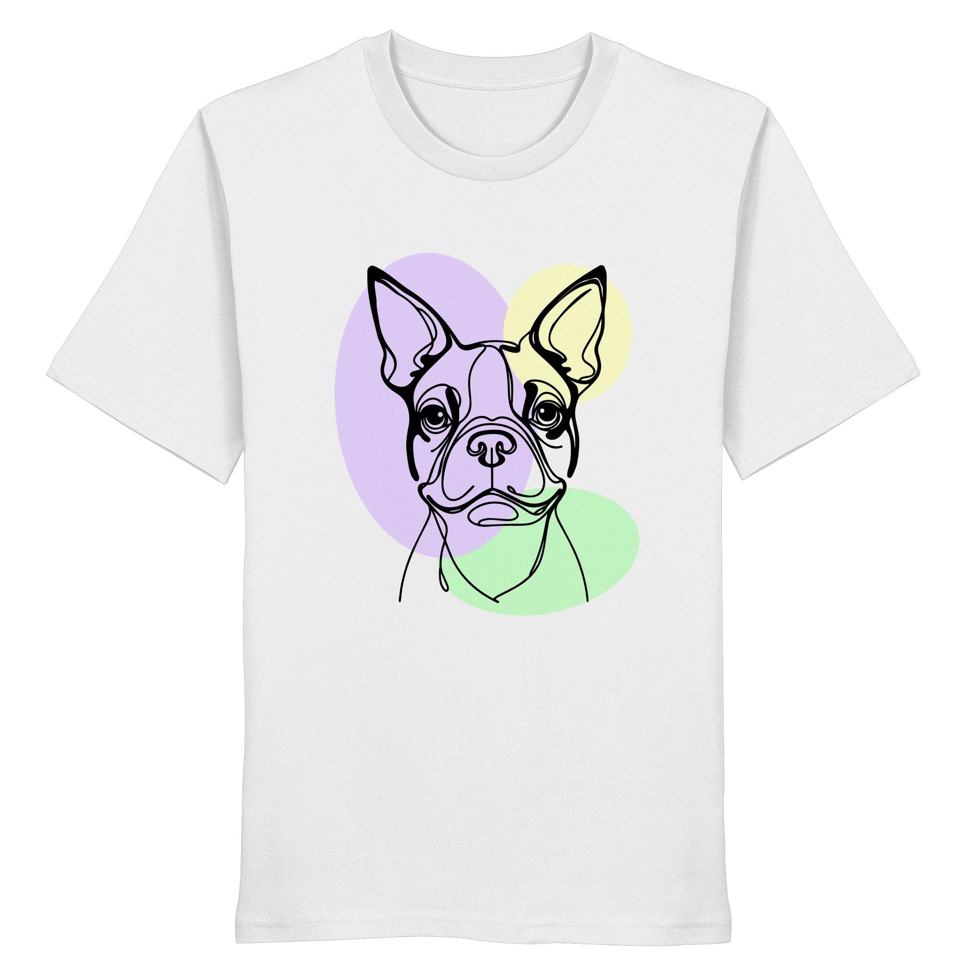 Line Art - Süßer Boston Terrier - Organic Shirt