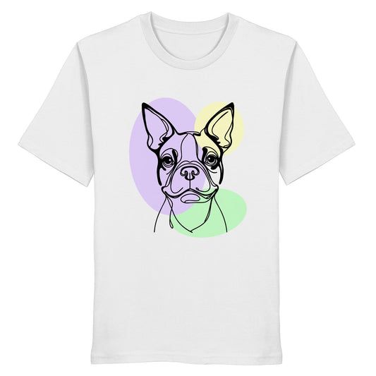 Line Art - Süßer Boston Terrier - Organic Shirt
