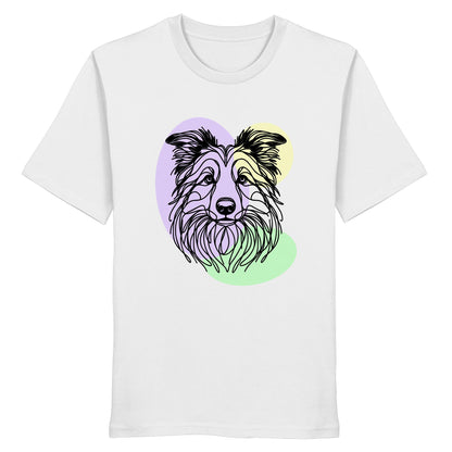 Line Art - Süßer Border Collie - Organic Shirt
