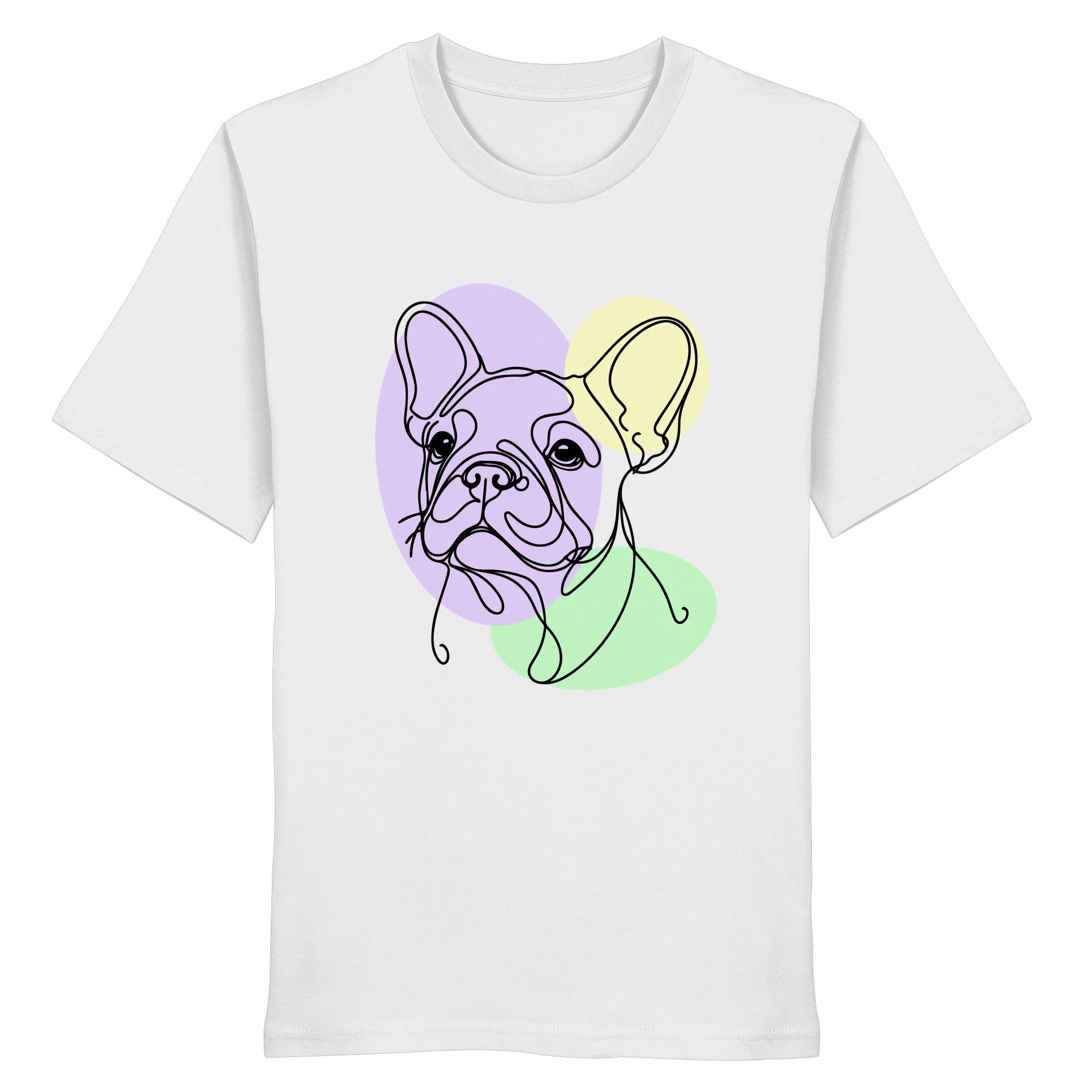 Line Art - Süße Französische Bulldogge - Organic Shirt