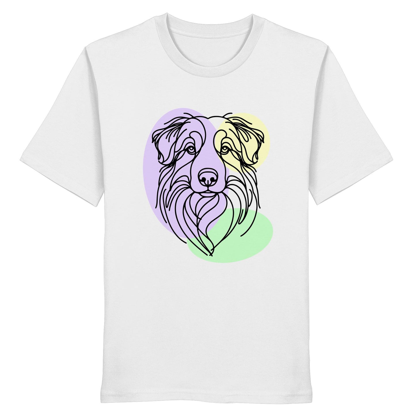 Line Art - Süßer Australian Shepherd - Organic Shirt