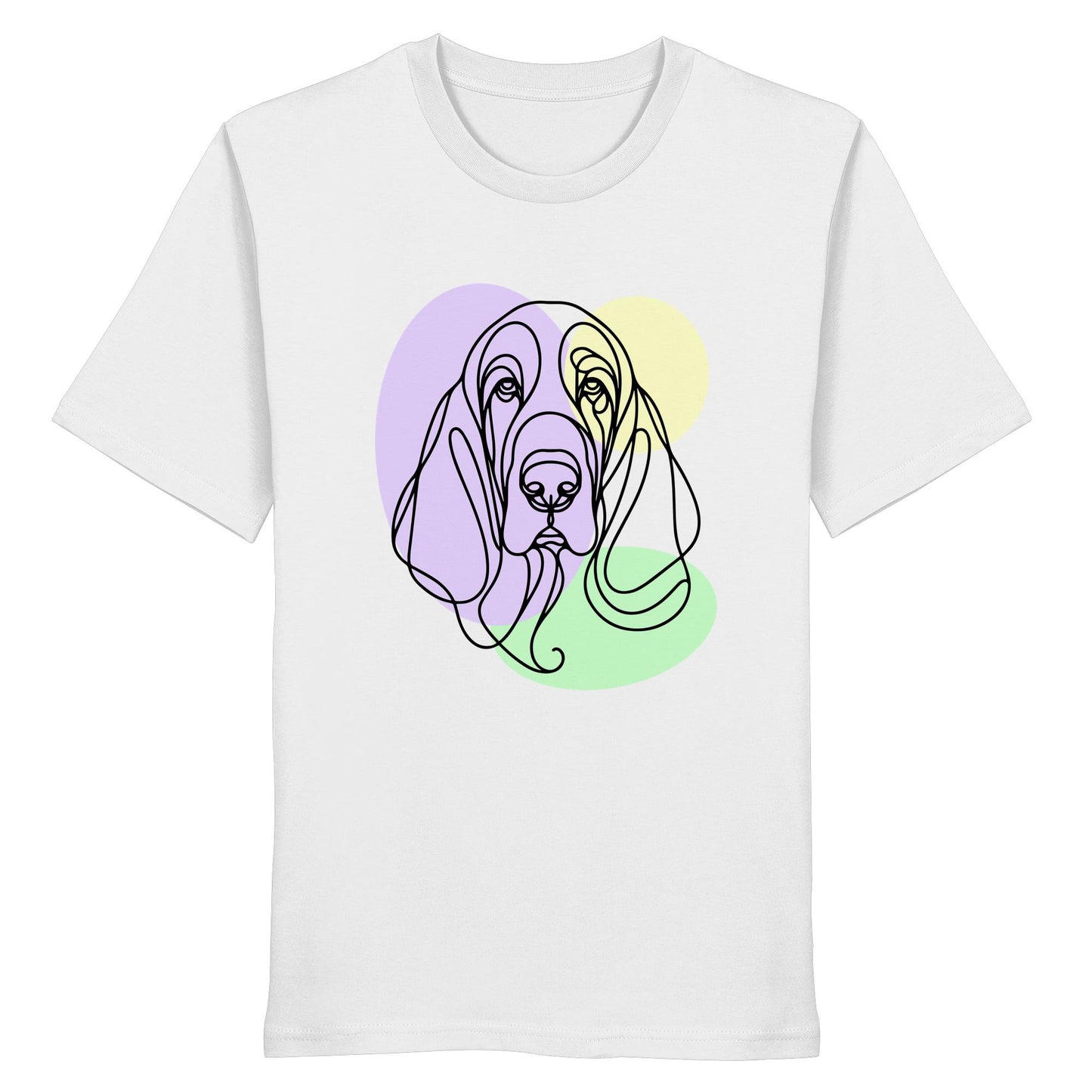 Line Art - Süßer Basset Hound - Organic Shirt