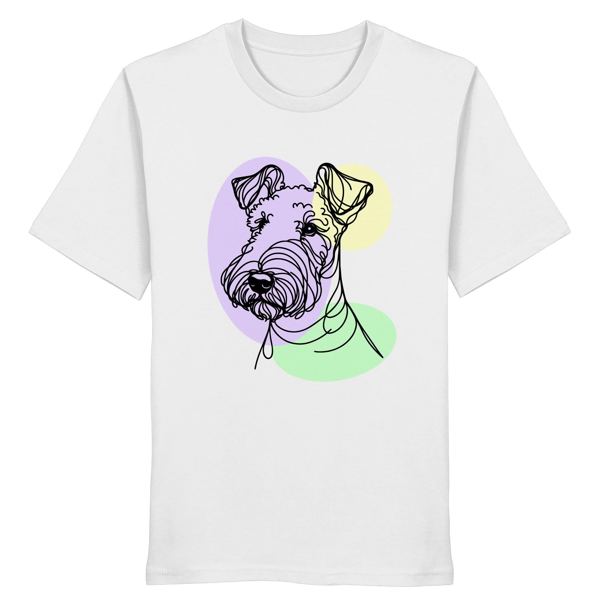 Line Art - Süßer Airedale Terrier - Organic Shirt