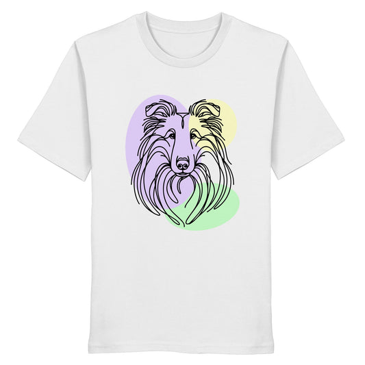 Line Art - Süßer Collie - Organic Shirt
