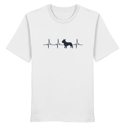 Herzschlag Französische Bulldogge - Organic Shirt