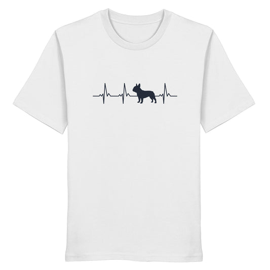 Herzschlag Französische Bulldogge - Organic Shirt