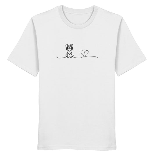 Line Art - Papillon mit Herz - Organic Shirt